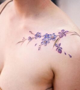21 Dreamy Violet Flower Tattoos That Will Make You Want One Now