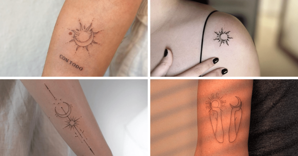 22 Ethereal Sun & Moon Tattoos Night Owls Can’t Stop Pinning